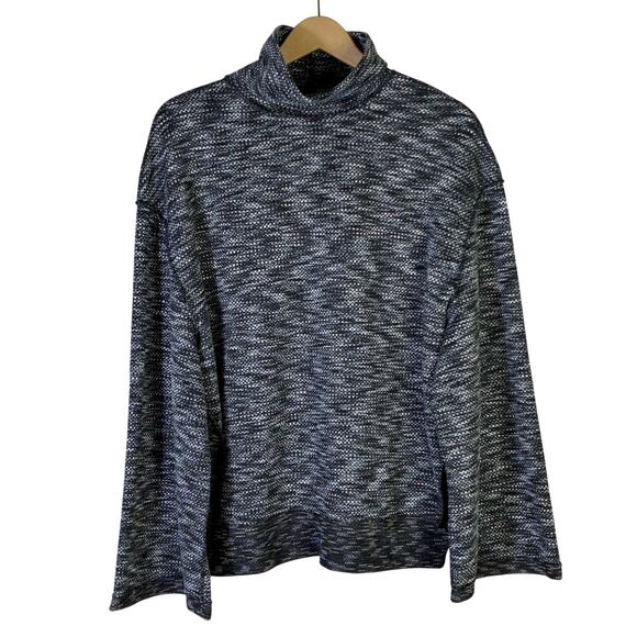 NWT We The Free Knit Sunny Days Sweater Womens M Charcoal Mock Neck Oversized - Picture 2 of 10